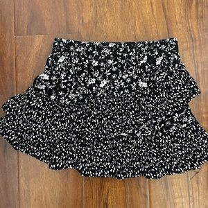Art Class Black and White Floral Mini Skirt